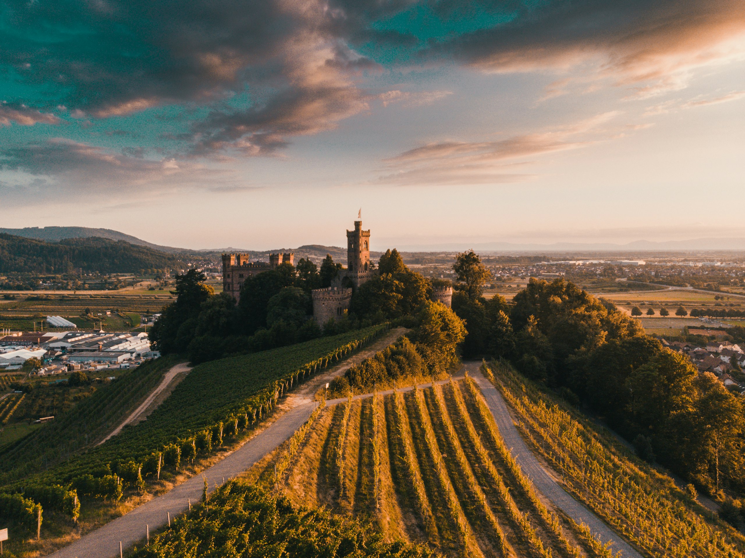 A castle above the Rhine valley in Germany